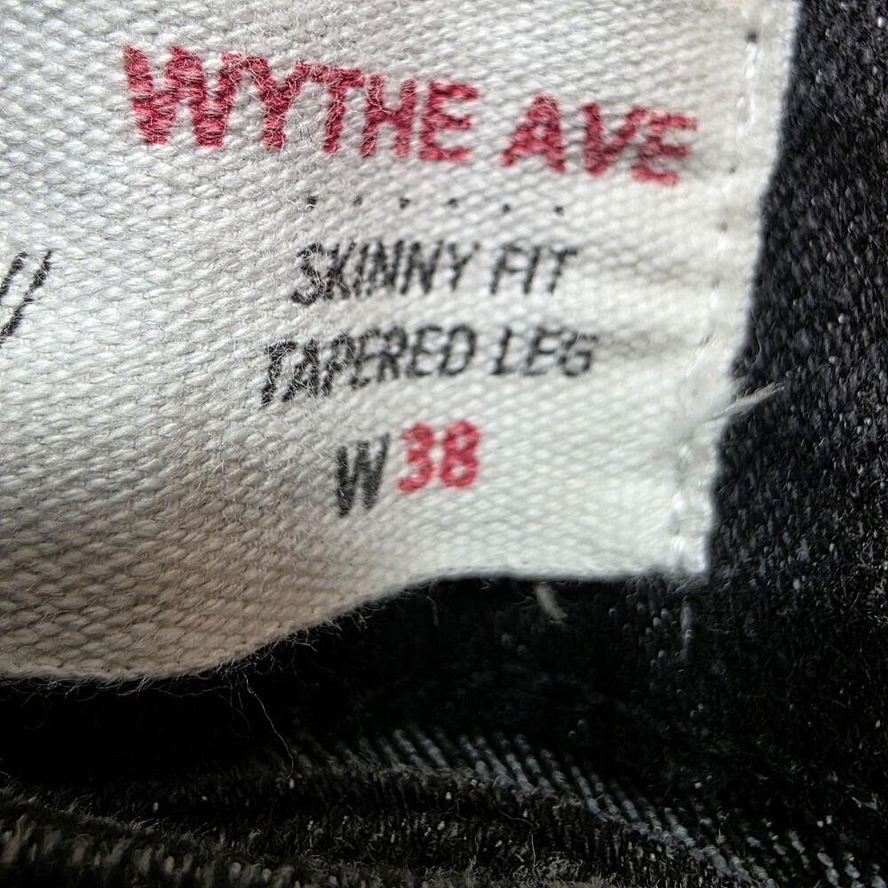 Brooklyn Cloth Wythe Ave Denim Shorts Mens 38 Gray Moto Biker Skinny Fit Ribbed - Picture 3 of 9